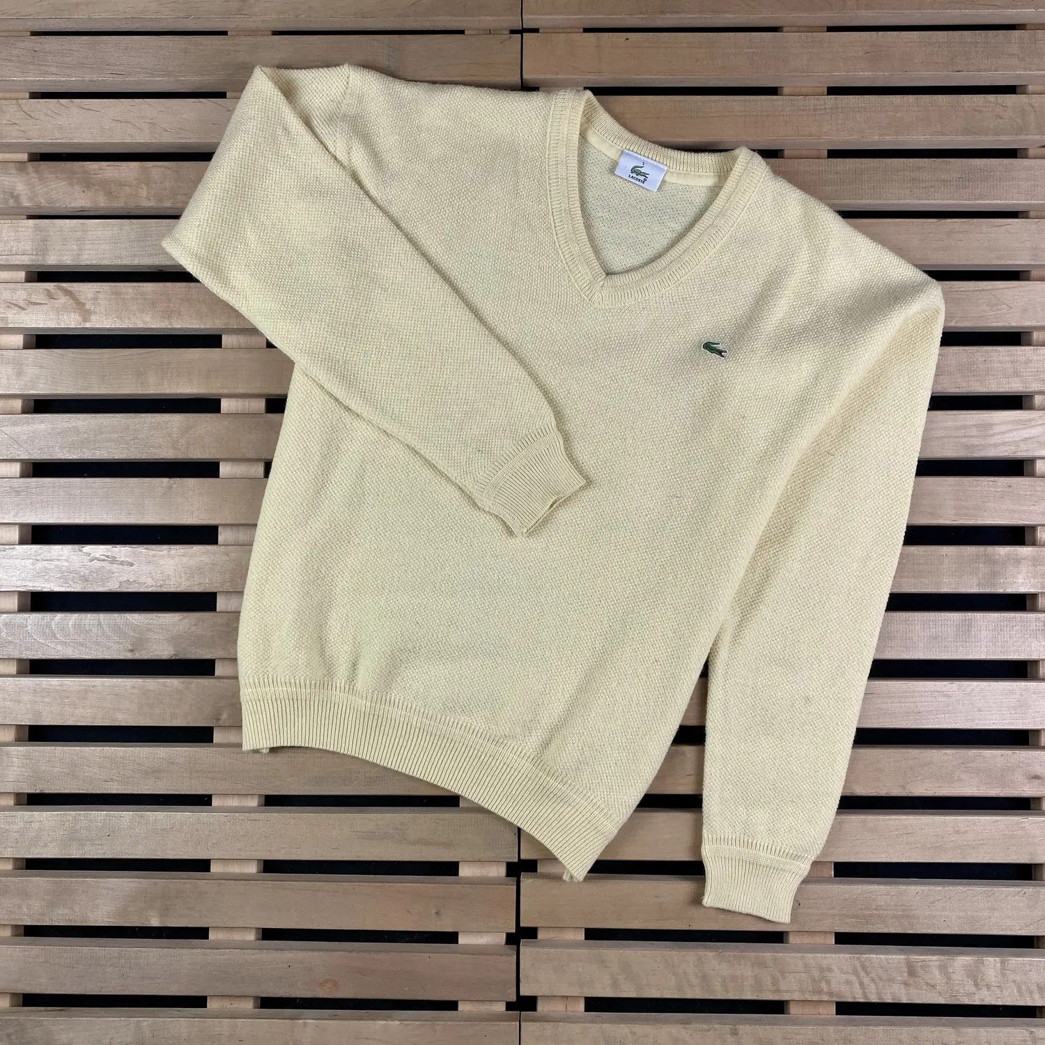 Lacoste Men’s Sweater V-Neck Lacoste Vintage Size 5 Size US M / EU 48-50 / 2 - 1 Thumbnail