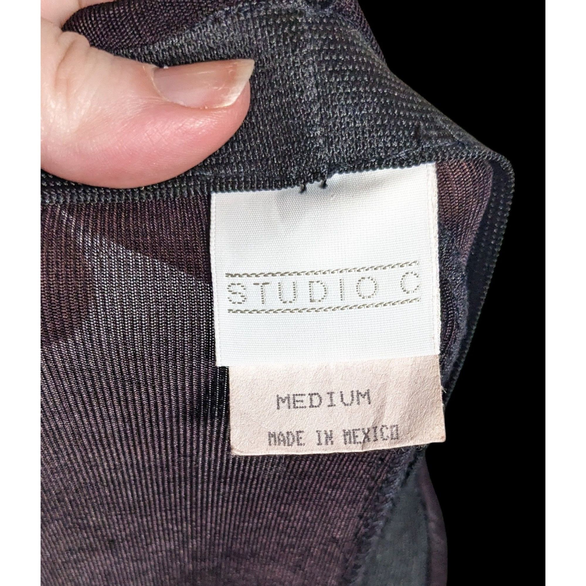 Other Vintage Studio C Corporate Goth Vampire Black Shimmer Maxi S Size 26" / US 2 / IT 38 - 4 Thumbnail