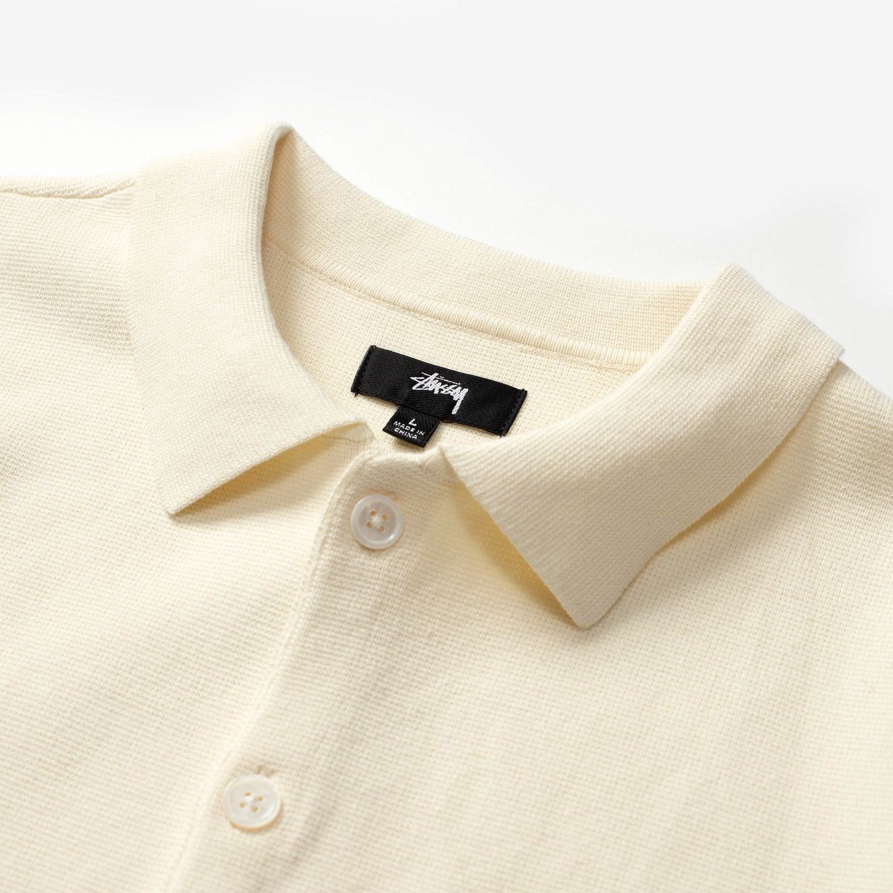 Stussy STUSSY PERFORATED SWIRL KNIT SHIRT NATURAL Size US L / EU 52-54 / 3 - 7 Thumbnail