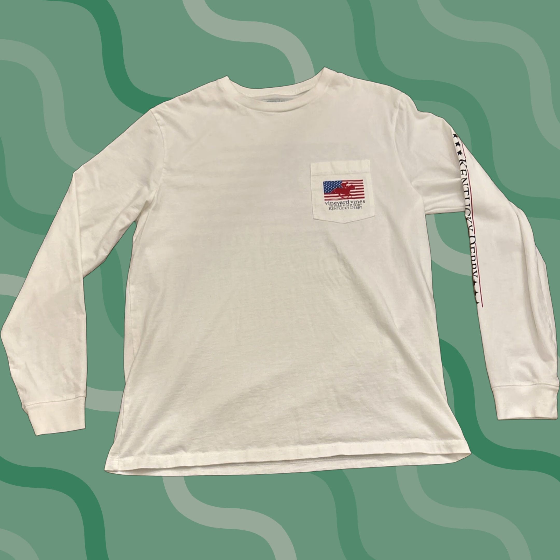 Vineyard Vines Vineyard Vines 145th Kentucky Derby Long Sleeve Shirt White M Mens Regular Size Medium Size US M / EU 48-50 / 2 - 1 Thumbnail