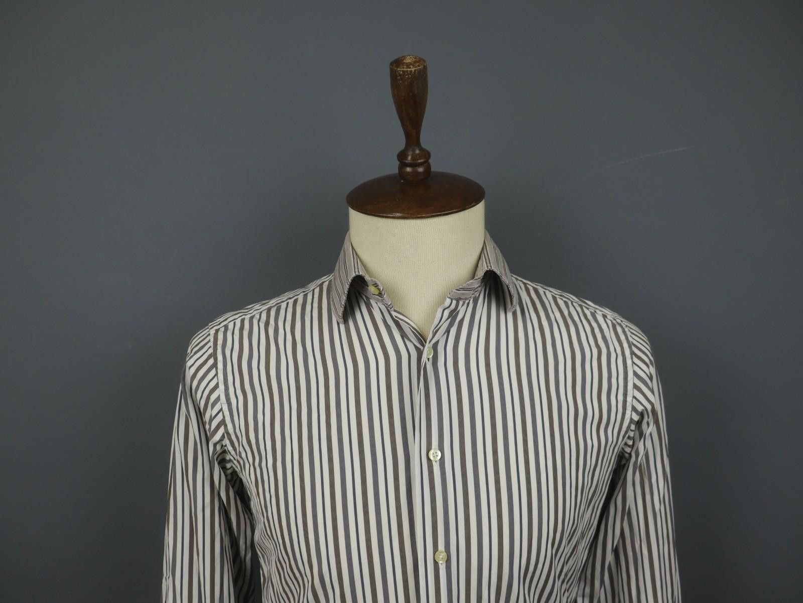 Etro ETRO Multi Striped Cotton Collared Button-Up Shirt Size 39 Size US M / EU 48-50 / 2 - 2 Thumbnail