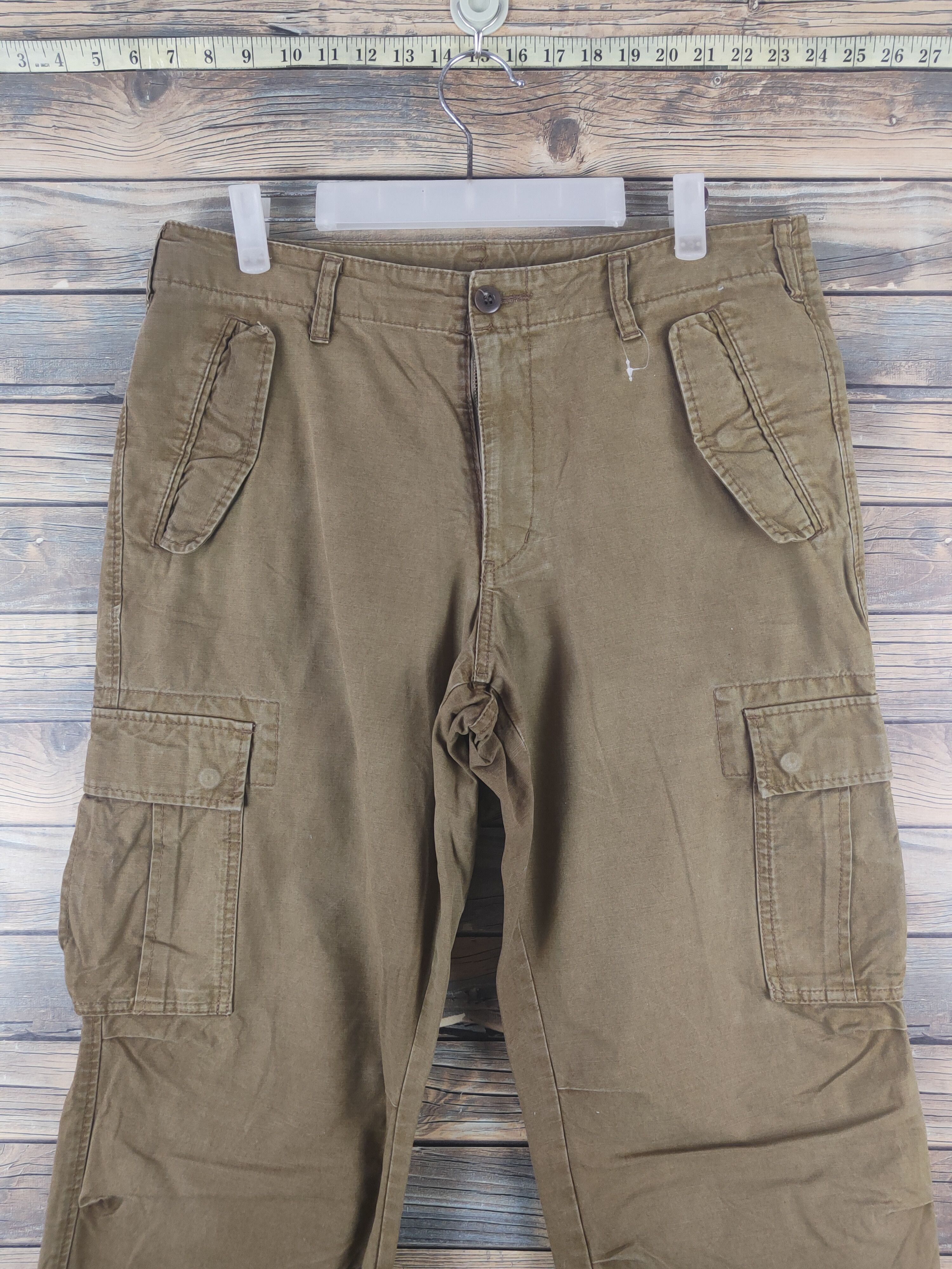 Japanese Brand DL Uniqlo Brown Multipocket Tactical Cargo Pants #1893 Size US 34 / EU 50 - 2 Thumbnail