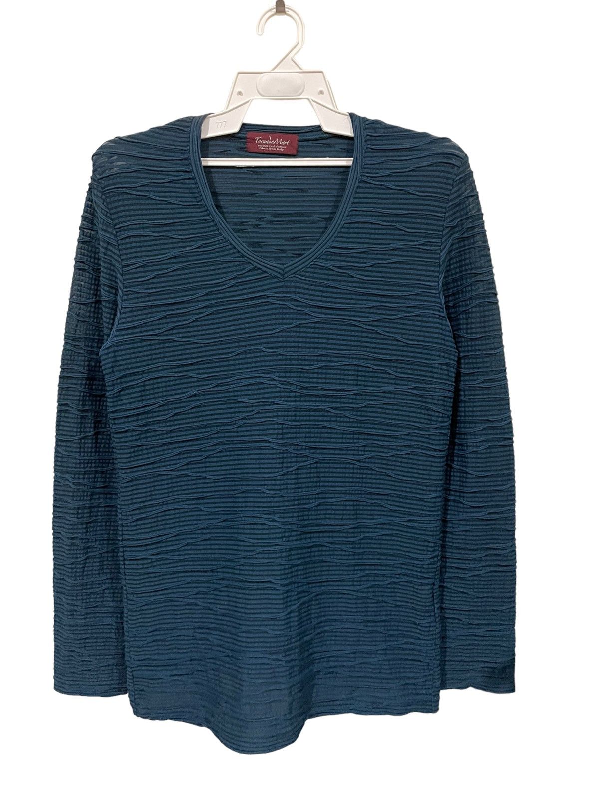 Japanese Brand Tornado Mart Pleated Wave Art Longsleeve Shirts Size US M / EU 48-50 / 2 - 2 Thumbnail