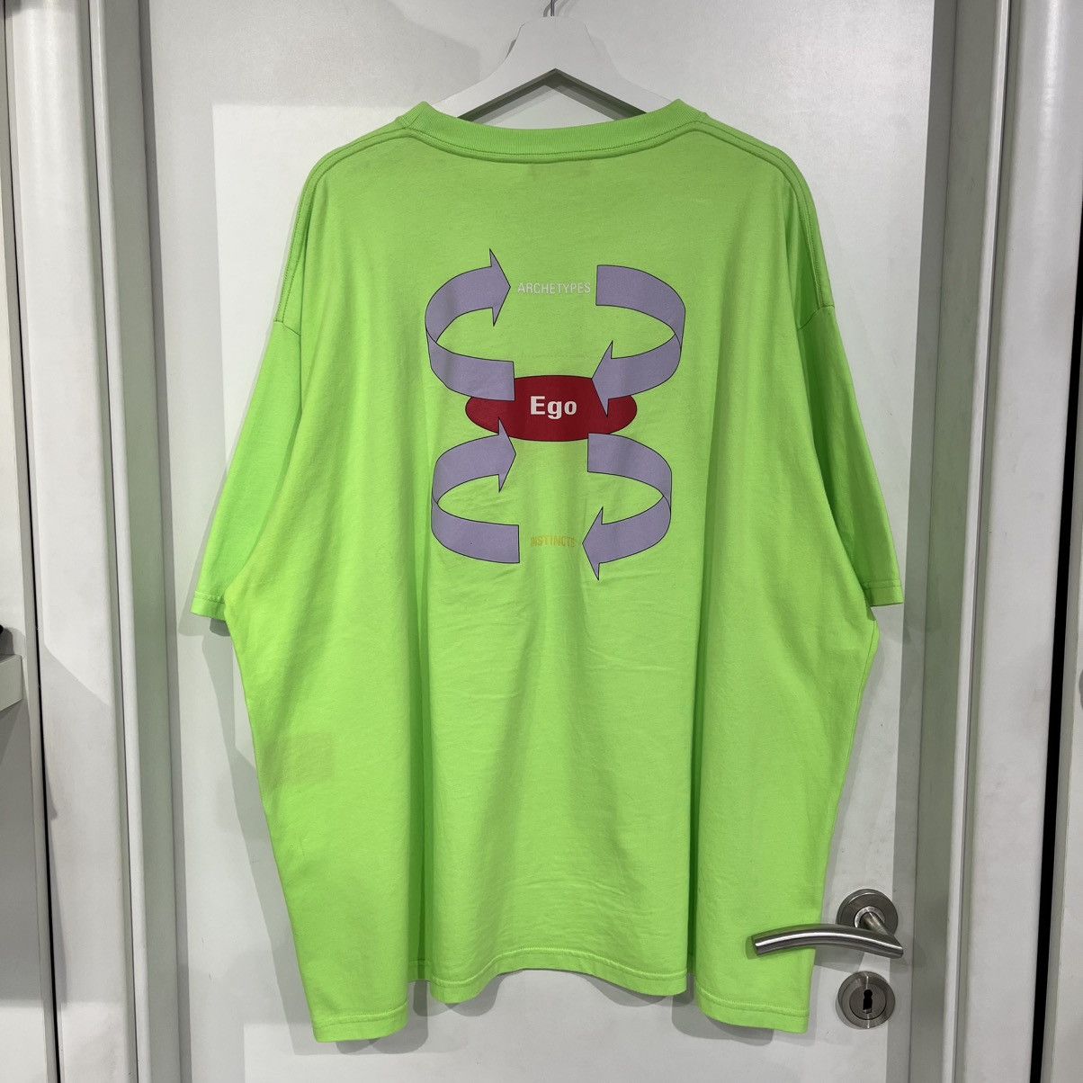 Balenciaga Balenciaga Ego Tee Lime Size US XL / EU 56 / 4 - 2 Thumbnail