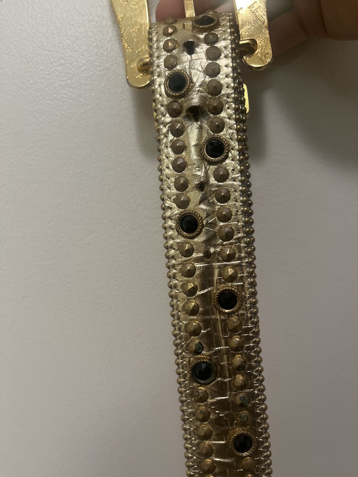 B.B. Simon B.B Simon Swarvoski Studded Belt Size 34 - 2 Thumbnail