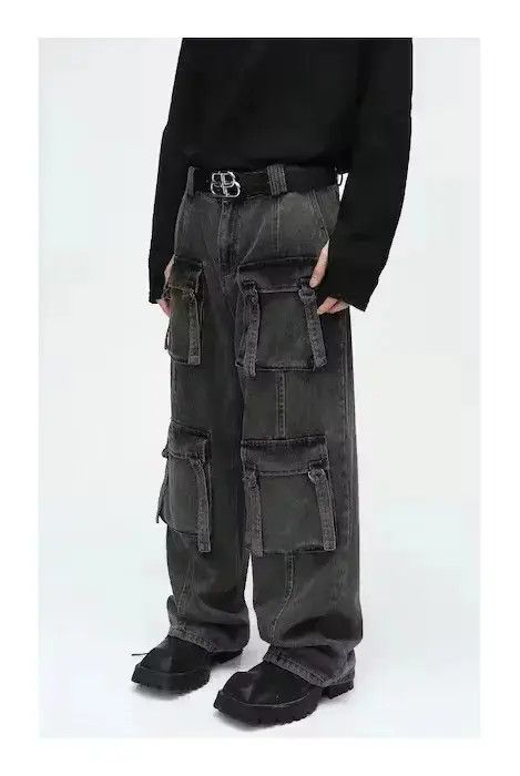 Japanese Brand Multi Pockets Cargo Baggy jeans Size US 30 / EU 46 - 4 Thumbnail