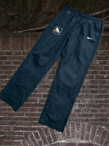 Nike × Vintage 90’s NIKE RARE SWOOSH Y2K RETRO ZIP LOGO TRACK NYLON PANTS Size US 34 / EU 50 - 1 Thumbnail