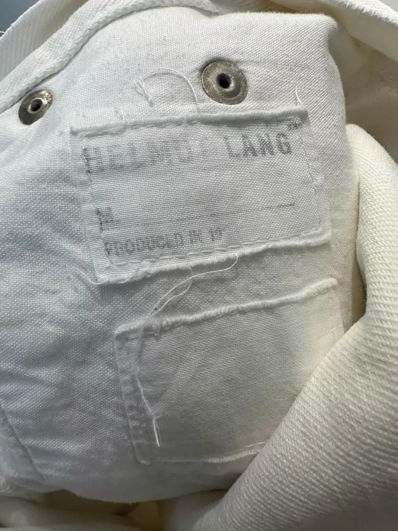 helmut langInk-splashed jeans in white paint jeans 2502-Nex