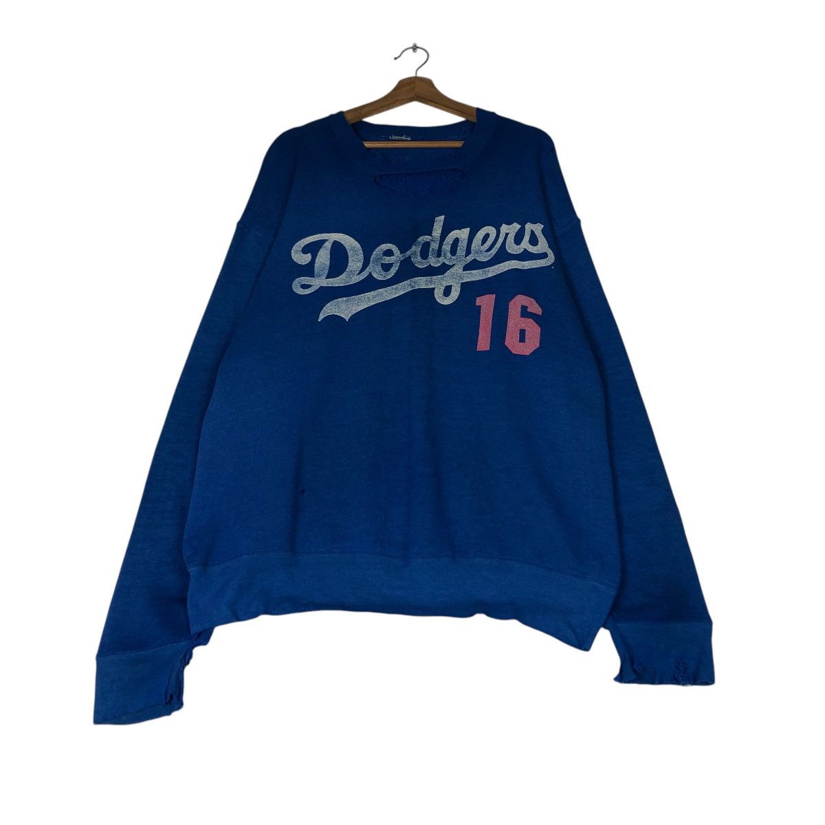 MLB 🔥TRUE VINTAGE DODGERS 16 SWEATSHIRT DISTRESSED RUSTY DESIGN Size US M / EU 48-50 / 2 - 1 Thumbnail
