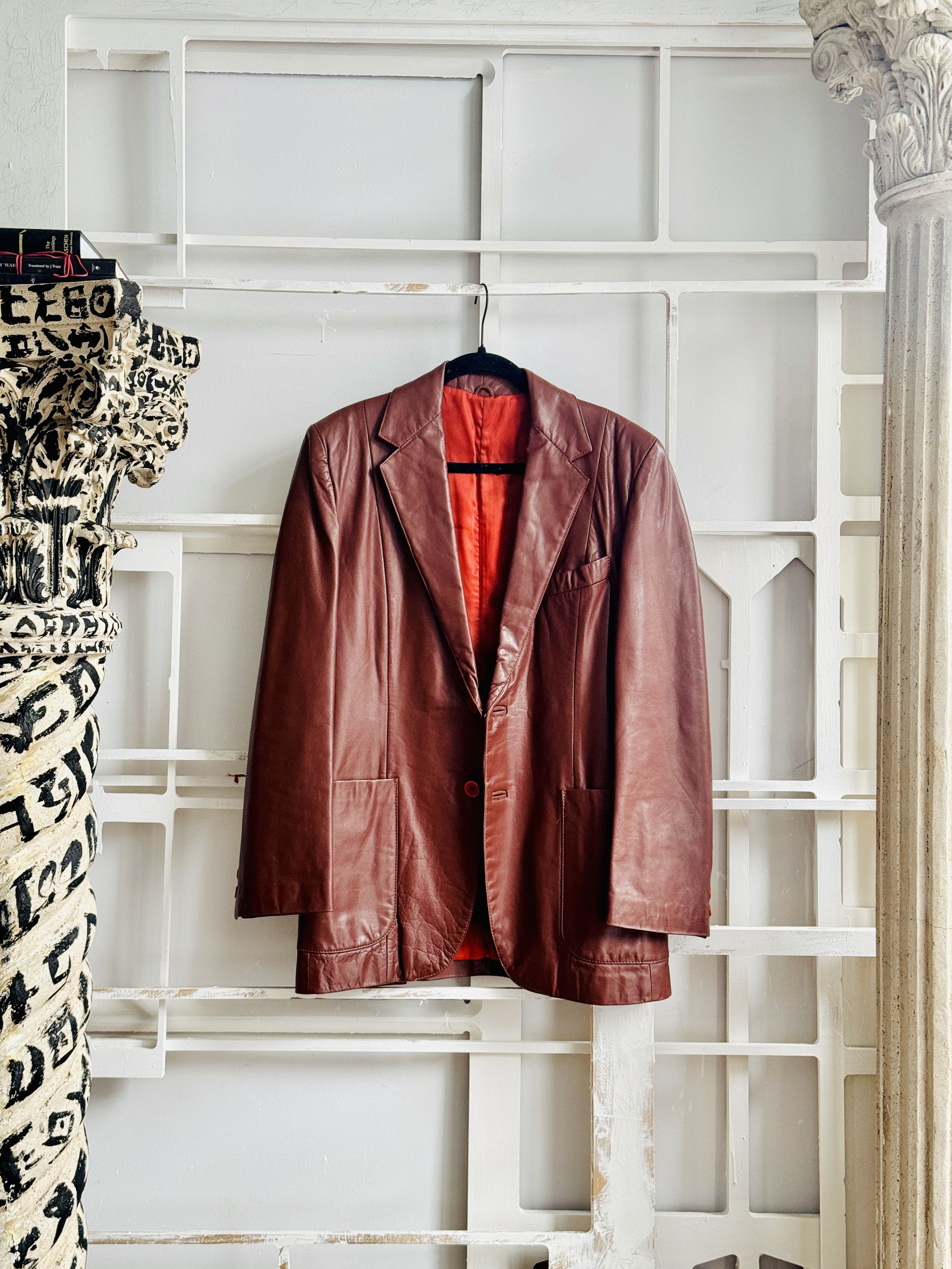 Yves Saint Laurent Yves Saint Laurent Vintage Leather Blazer Size S / US 4 / IT 40 - 1 Thumbnail