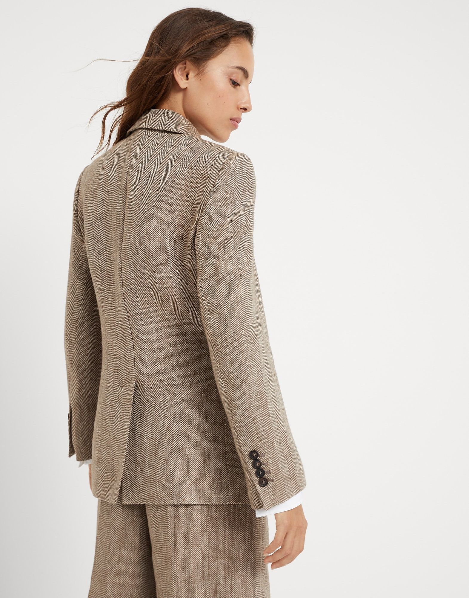 Brunello Cucinelli o1y0725 Blazer in Camel Size XXS / US 00 / IT 34 - 5 Thumbnail