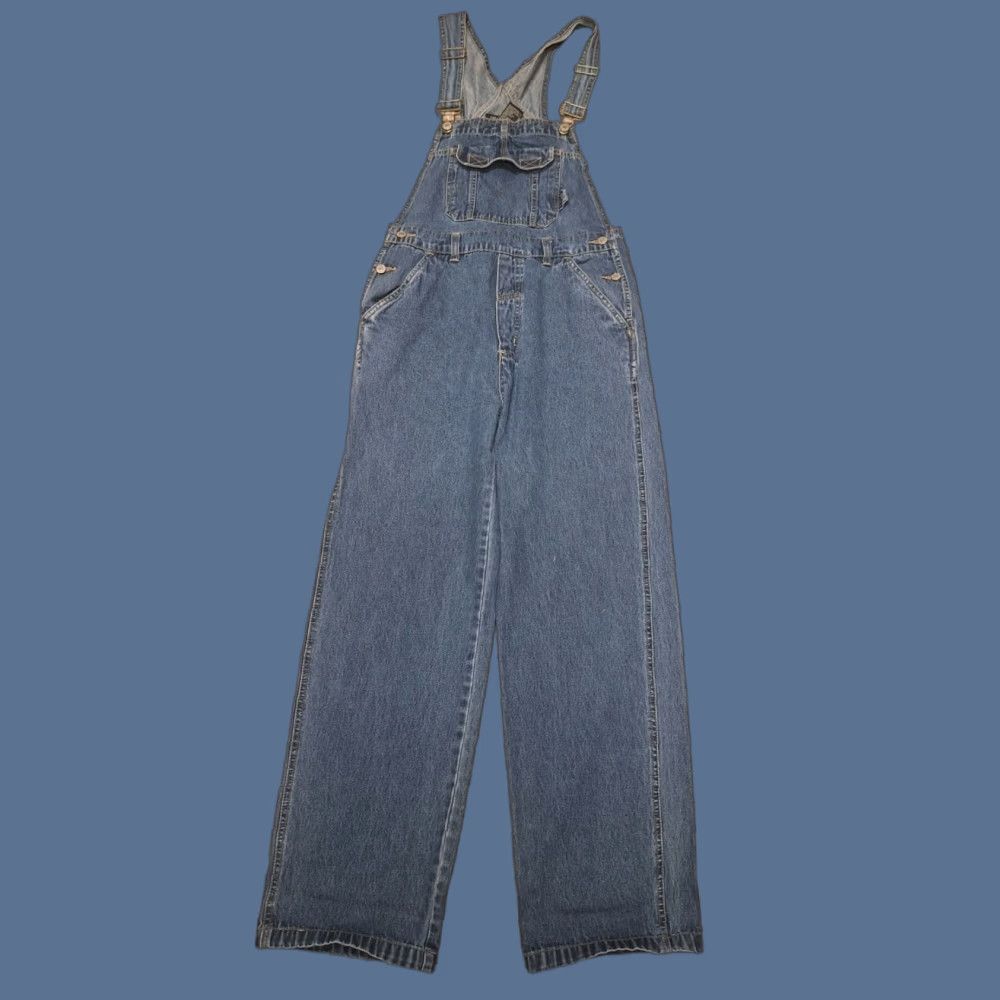 Vintage VINTAGE No Boundaries Denim Bib Overalls M Women Blue Regular Stitch: Flat Front, Straight Leg, 90s, Bohemian, Grunge, Retro, Southwestern Size 32" / US 10 / IT 46 - 1 Thumbnail