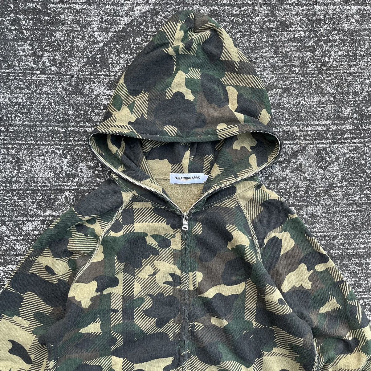 Bape A Bathing Ape Check 1st camo Full zip hoodie Size S / US 4 / IT 40 - 4 Thumbnail