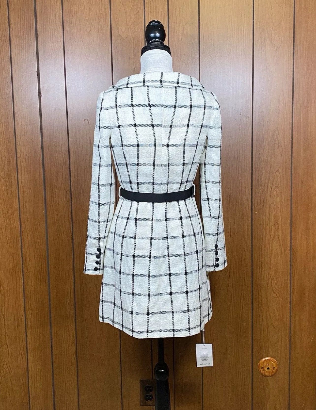 Self-Portrait Self-Portrait Checkered Belted Minidress size 8 Size M / US 6-8 / IT 42-44 - 8 Thumbnail