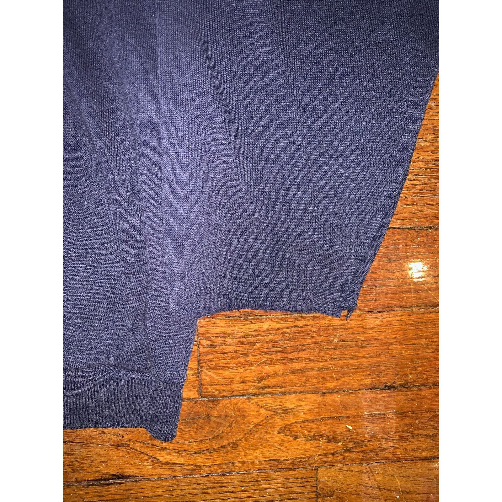 Lee × Vintage Vtg 90s Lee USA Crewneck Sweatshirt XL Navy Flag Made USA Size XL / US 12-14 / IT 48-50 - 4 Thumbnail