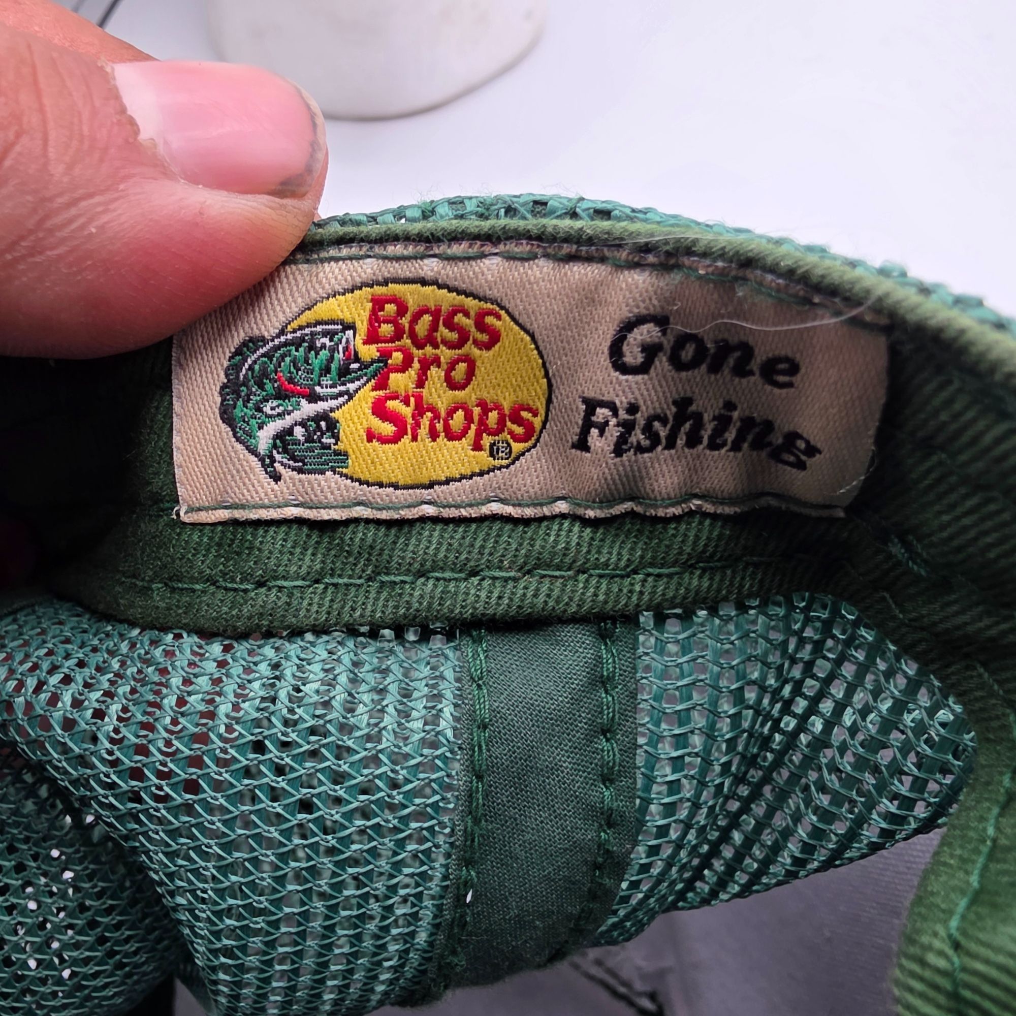 Bass Pro Shops Bass Pro Shops Green Trucker Hat With Mesh Back Snapback Out Size ONE SIZE - 6 Thumbnail