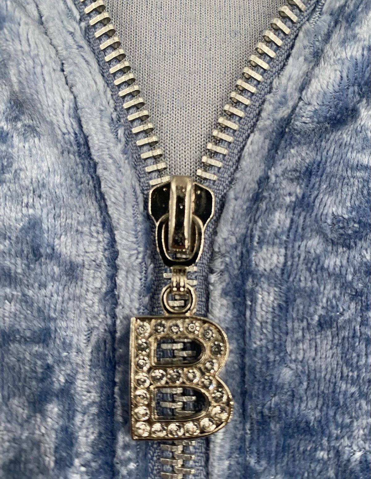 Bcbgmaxazria Y2K BCBG Maxazria Shimmer Crystals Velour Track Jacket Med Size M / US 6-8 / IT 42-44 - 3 Thumbnail