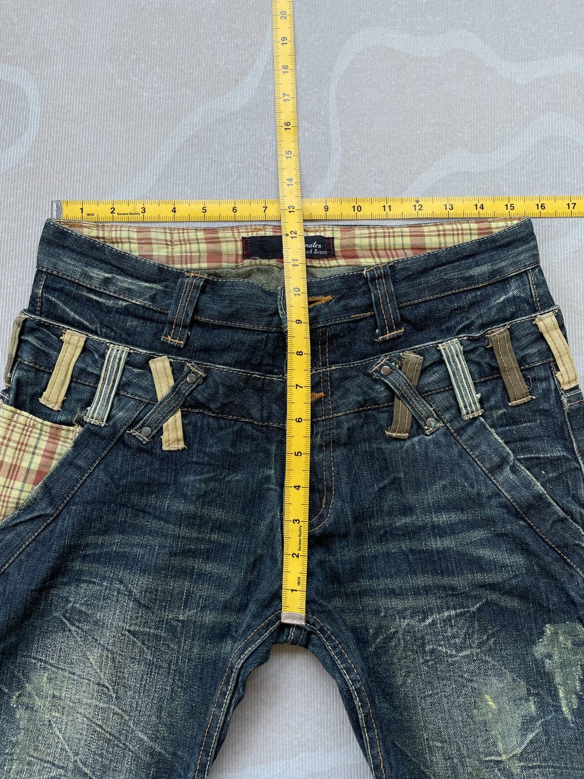 Designer Dominate Double Waist Jeans (P84) Size US 31 - 13 Thumbnail