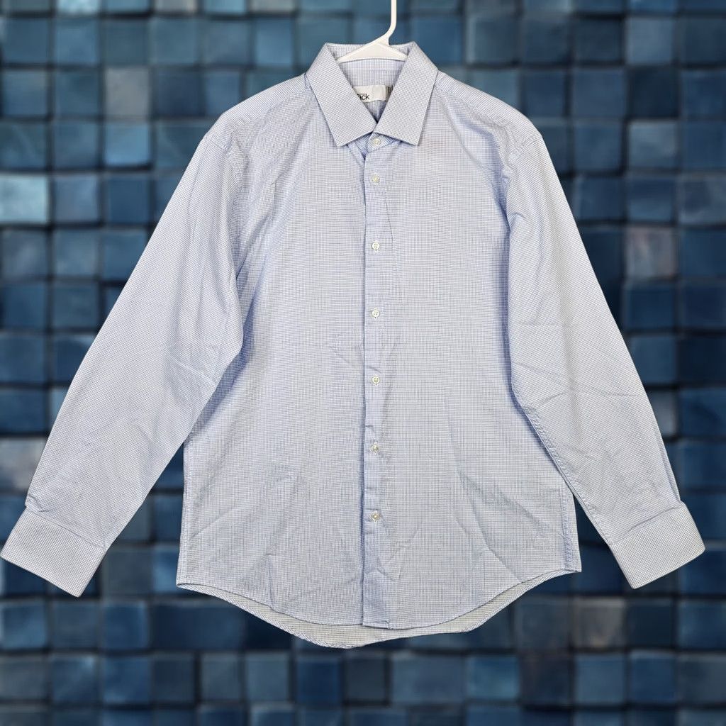 Nordstrom Nordstrom Rack TRIM FIT Men’s casual button down plaid blue shirt Size 16 Size US L / EU 52-54 / 3 - 1 Thumbnail