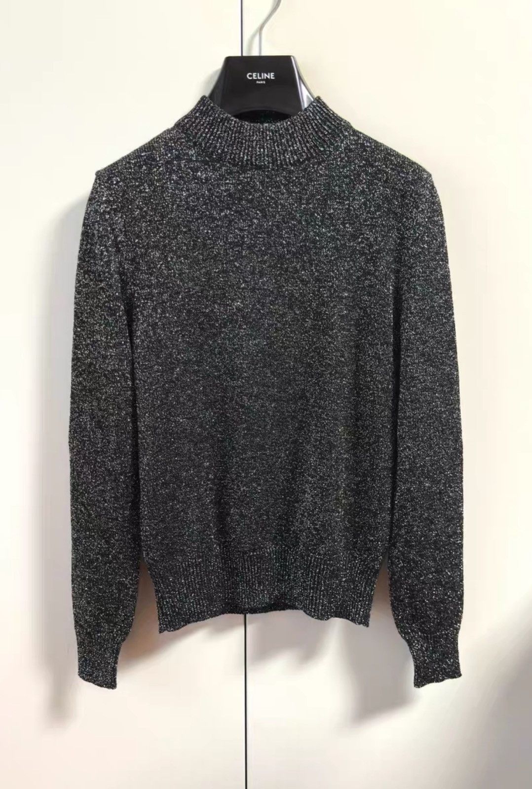 Saint Laurent Paris Saint Laurent Silver Thread Half Metal Fiber Blend Knit Size XS / US 0-2 / IT 36-38 - 1 Thumbnail