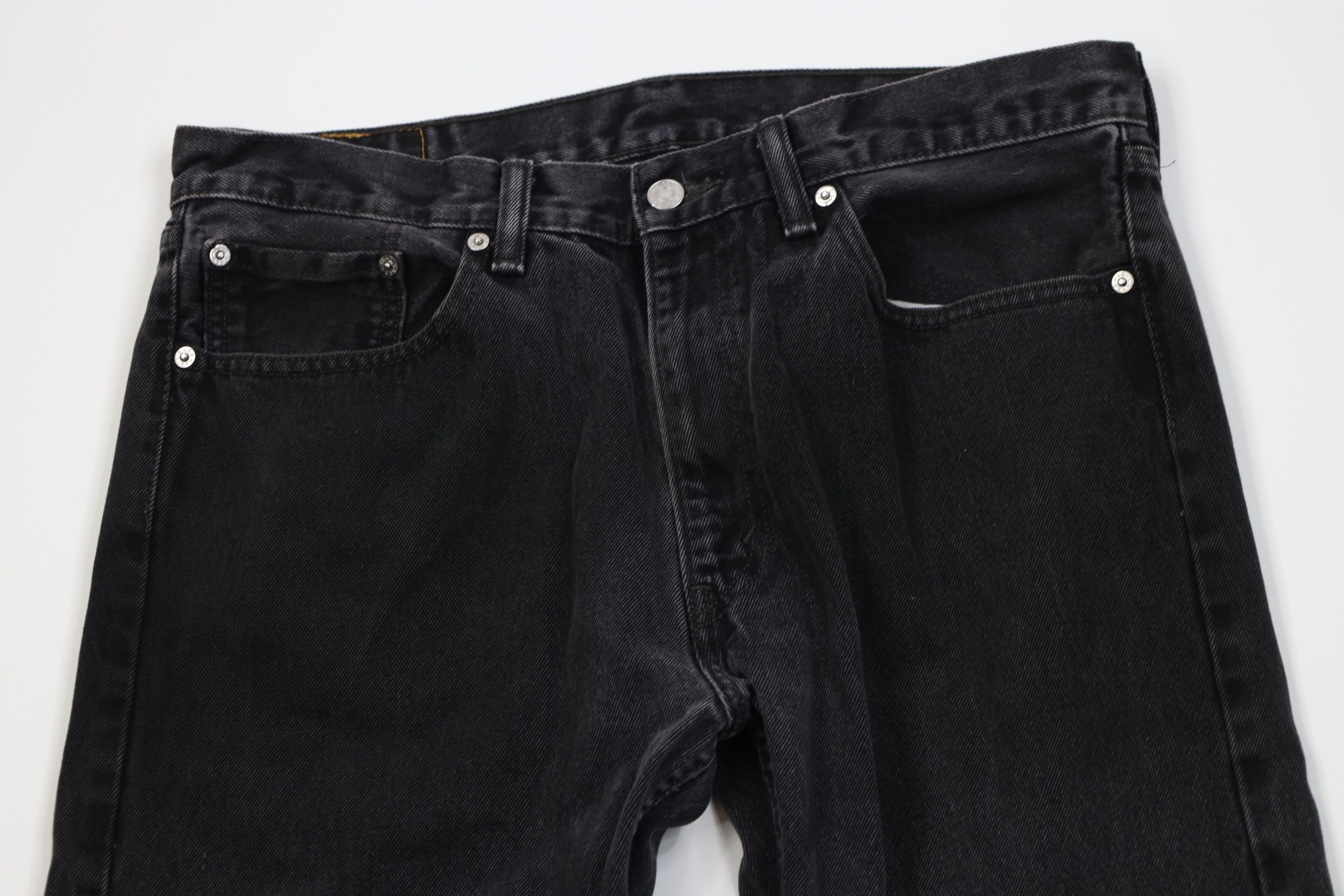 Levi's Vintage Y2K Levis 505 Regular Straight Leg Jeans Black Size US 36 / EU 52 - 2 Thumbnail