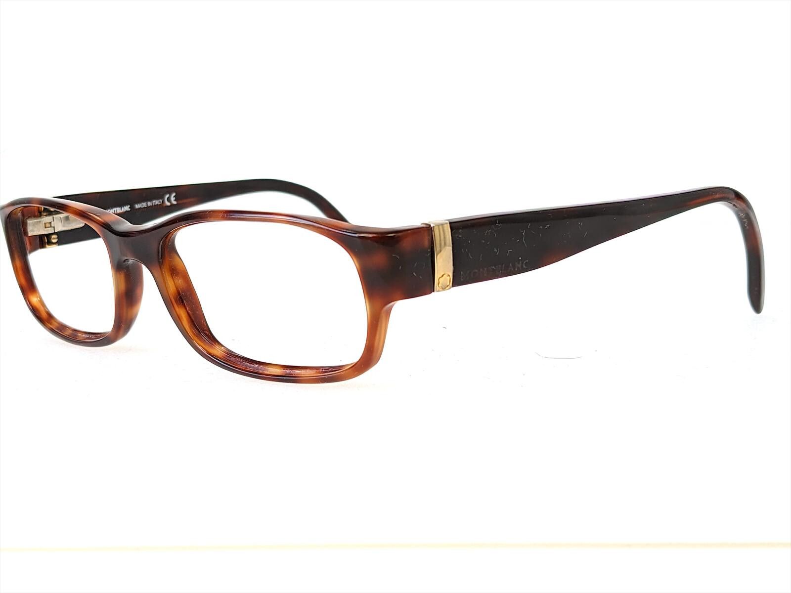 Montblanc Montblanc MB 210 Men Eyeglasses Italy | Tortoise Rectangular Size ONE SIZE - 3 Thumbnail
