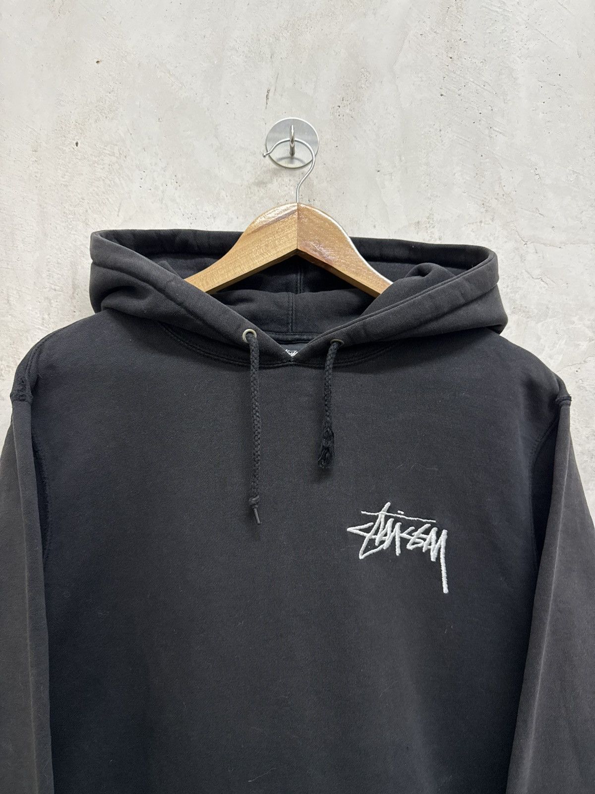 Stussy 2000s Distressed Stussy Signature Sun Faded Hoodie Size US M / EU 48-50 / 2 - 4 Thumbnail