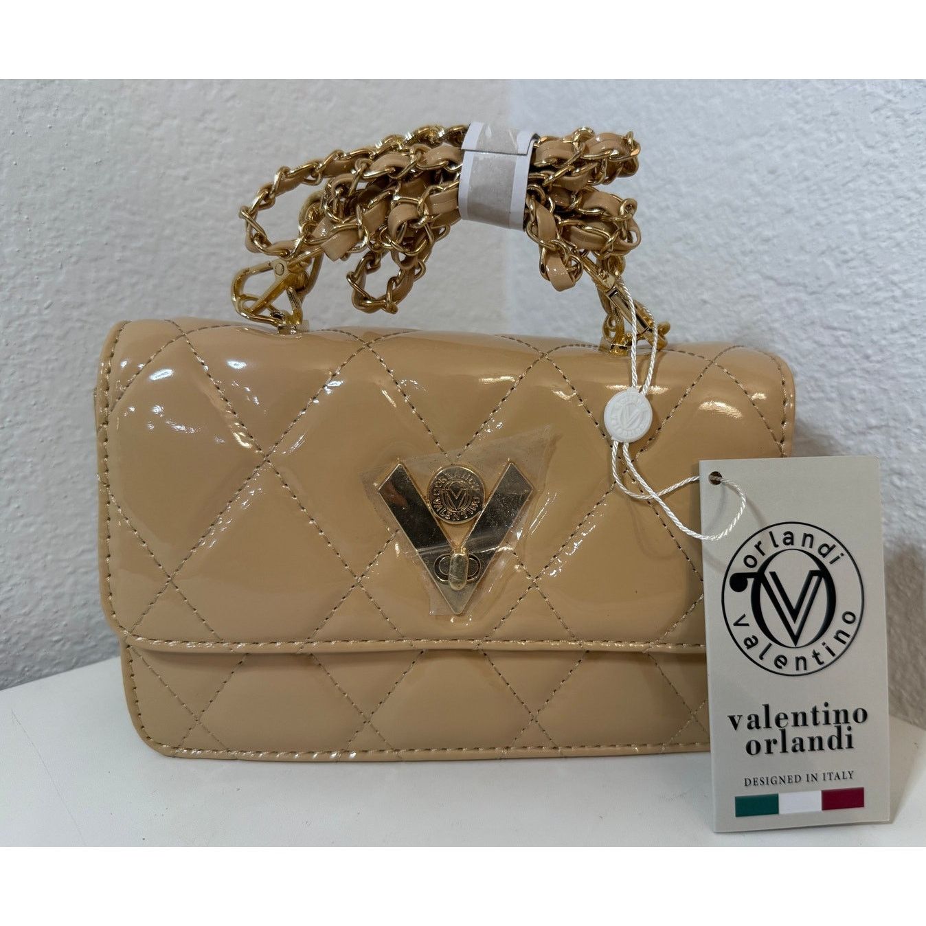 Valentino Valentino Orlandi Italy NWT Taupe Handbag Crossbody Vegan Size ONE SIZE - 1 Thumbnail