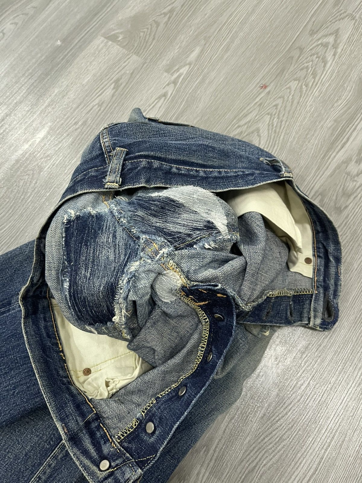 Denime × Japanese Brand Denime Japan Selvedges Distressed denim Size US 32 / EU 48 - 10 Thumbnail