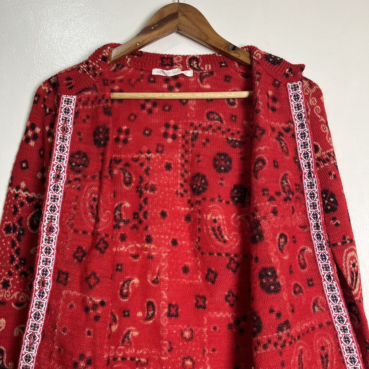 Hysteric Glamour 90's Hysteric Glamour Paisley Cardigan Knitted Sweater Size ONE SIZE - 7 Thumbnail
