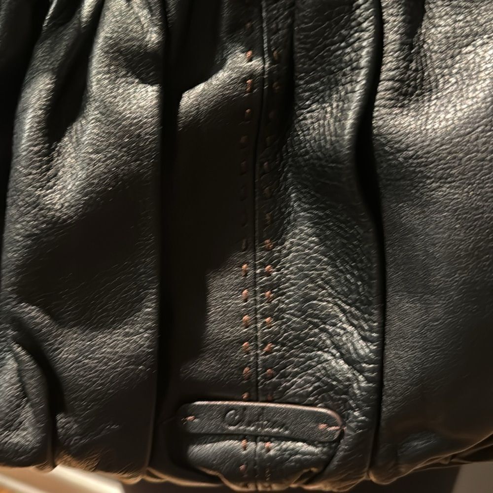 Cole Haan Cole Haan black pebbled leather gathered buckle strap shoul Size ONE SIZE - 3 Thumbnail
