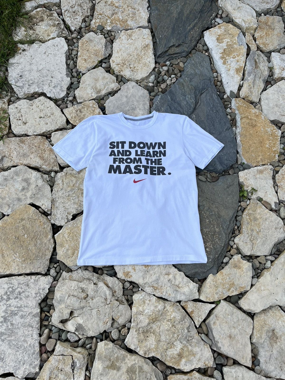 Nike × Vintage Nike Sit Down And Learn From The Master y2k t-shirt tee hype Size US L / EU 52-54 / 3 - 1 Thumbnail
