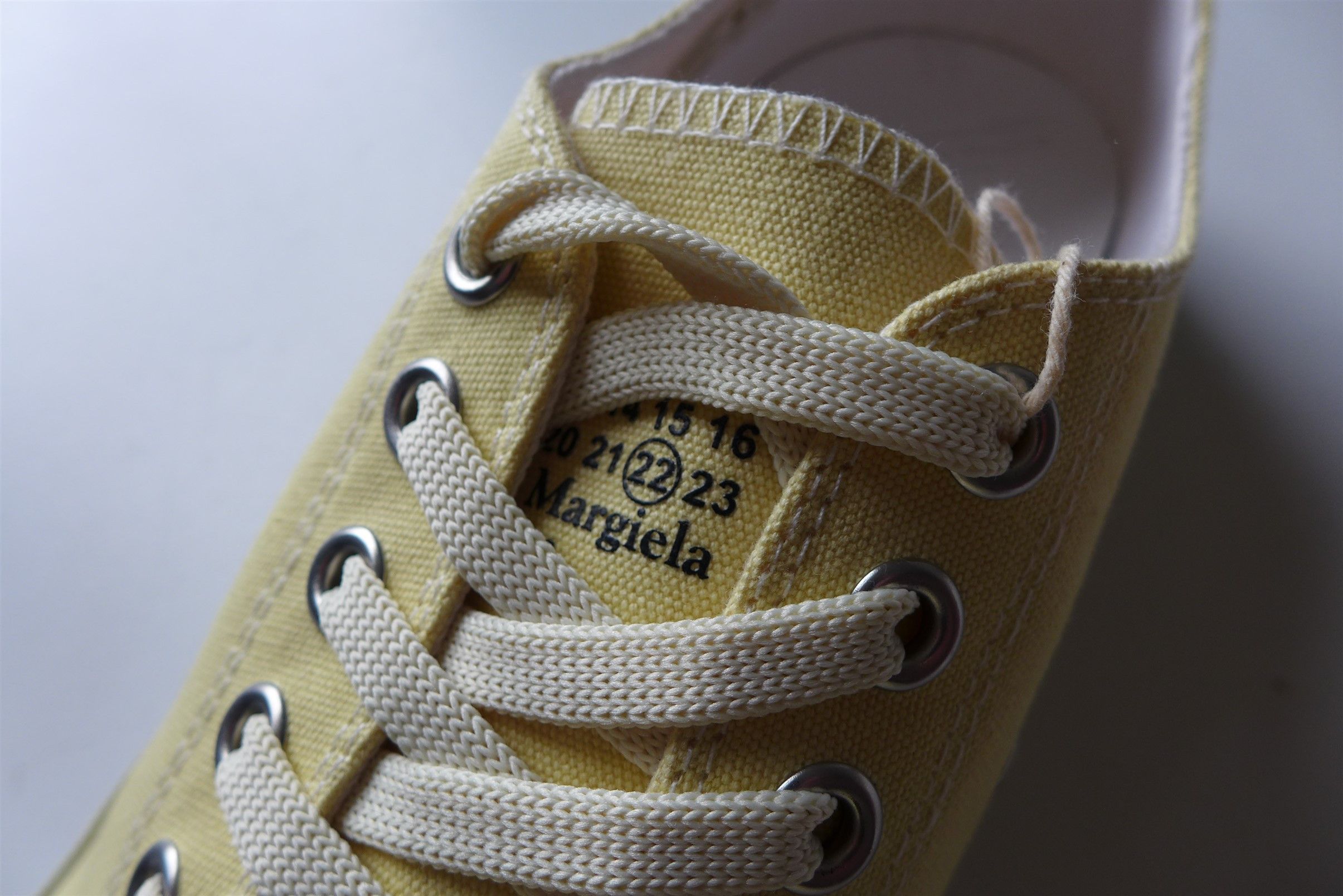 Maison Margiela Margiela Tabi Low Sneakers - Yellow Cotton Canvas Size US 8 / EU 41 - 19 Thumbnail