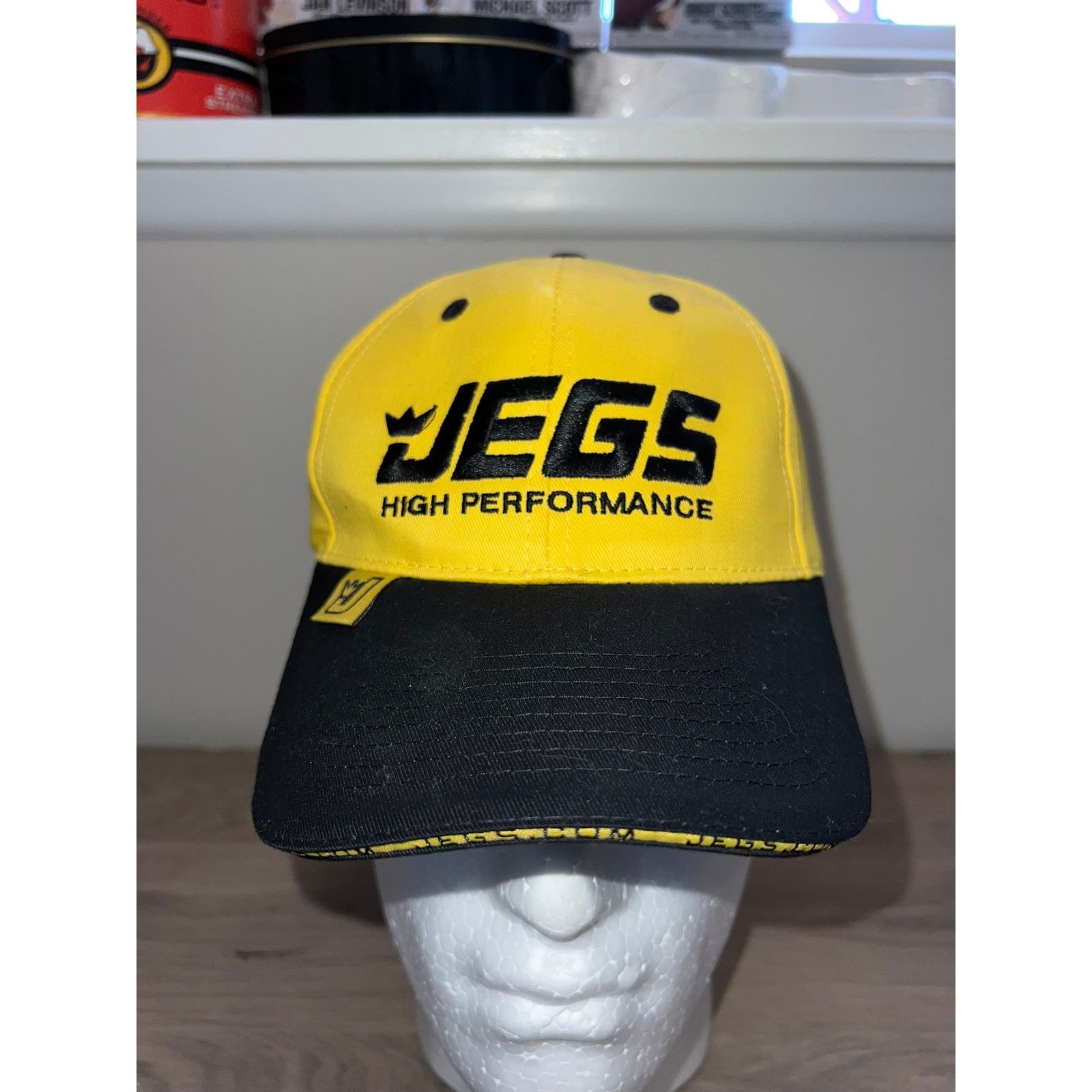 Vintage Vintage Jegs Hat High performance Cap Headwear Yellow OS Size ONE SIZE - 1 Thumbnail