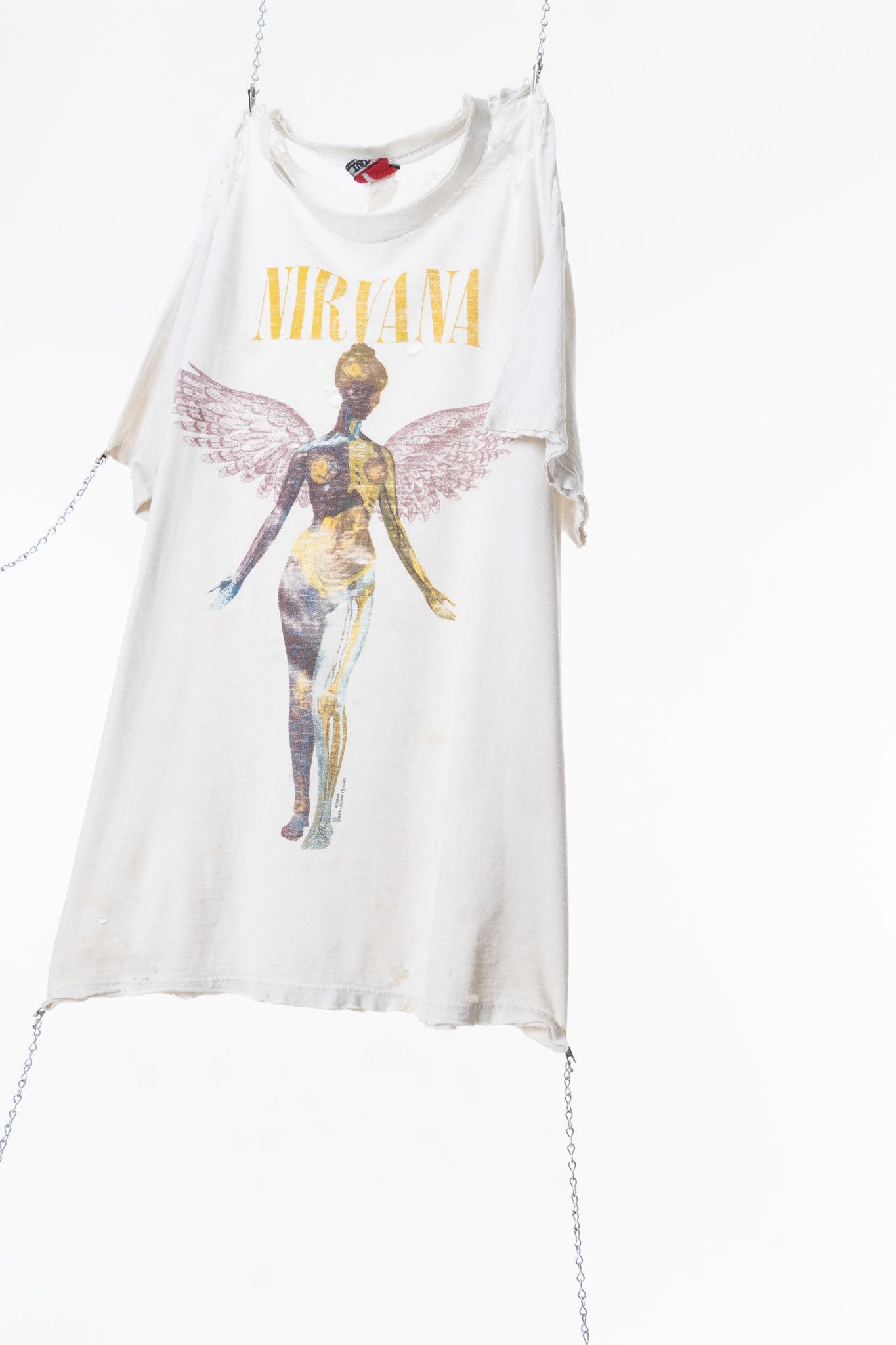 Vintage VINTAGE 1993 NIRVANA ‘IN UTERO’ THRASHED BANDT-SHIRT Size US XL / EU 56 / 4 - 12 Thumbnail