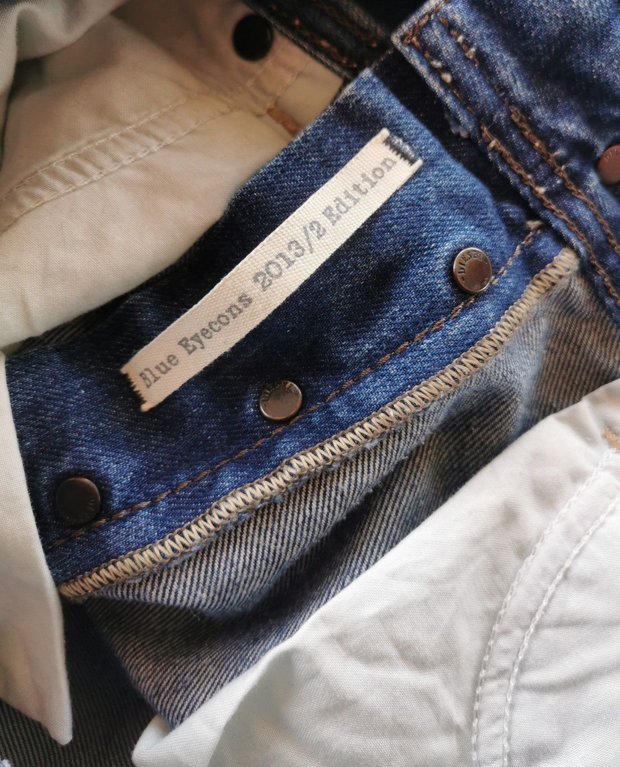 Diesel Black Gold Blue Eyecons Diesel Distressed Skinny Jeans Size US 30 / EU 46 - 13 Thumbnail