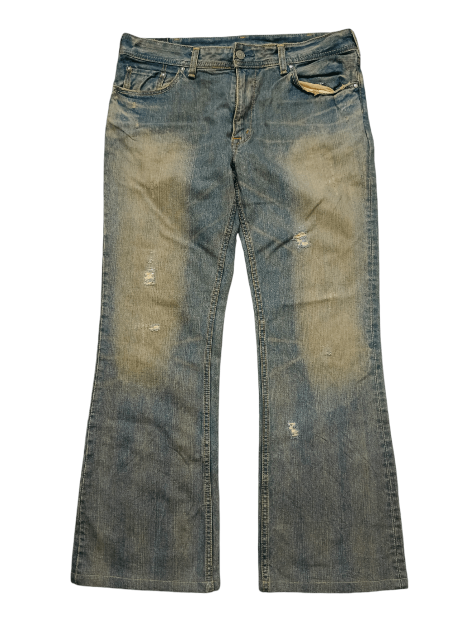 Japanese Brand RUSTY FLARE DENIM CRAFT Size US 34 / EU 50 - 1 Thumbnail
