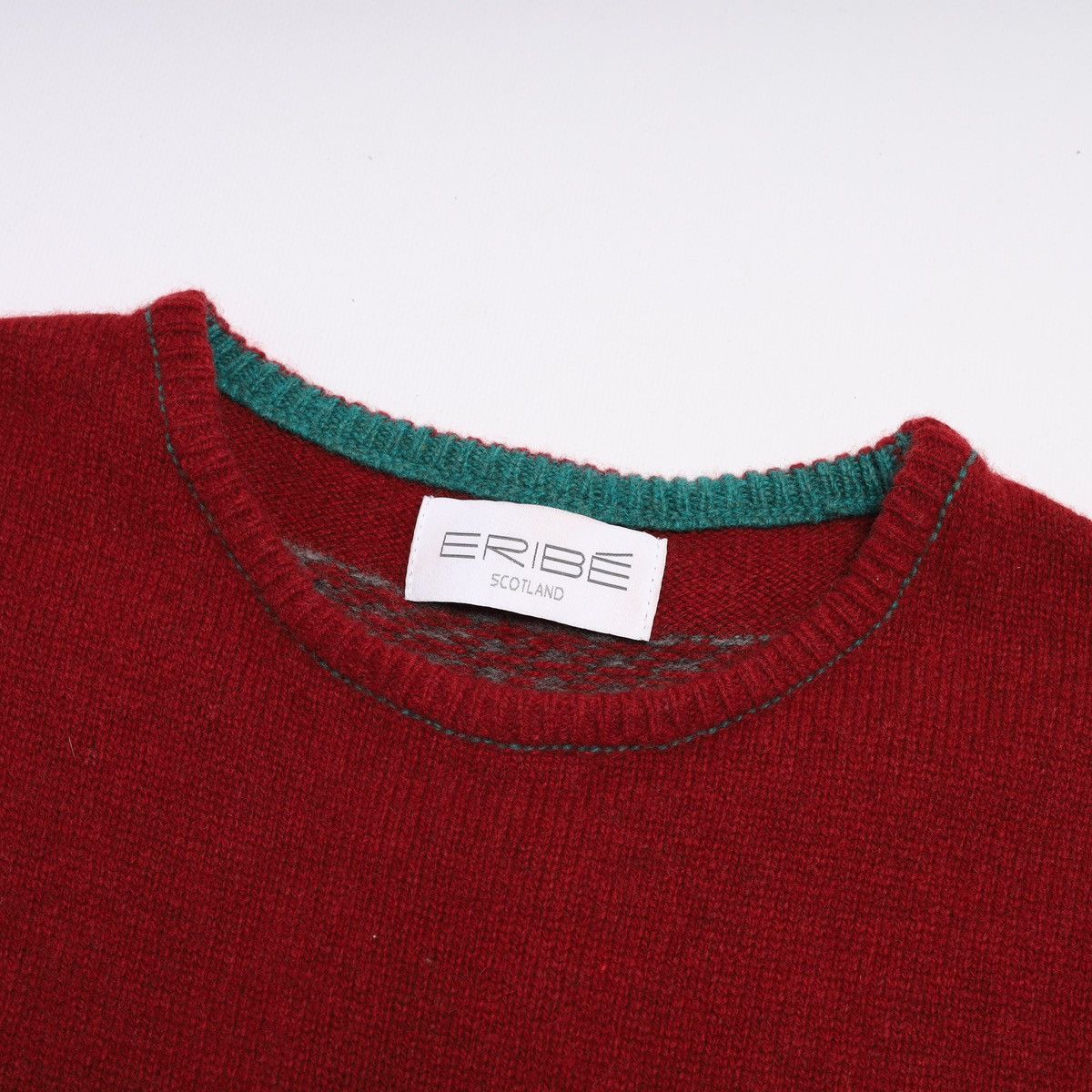 Other Eribe Scotland Wool Long Sweater Fair Isle Printed Striped Size M / US 6-8 / IT 42-44 - 8 Thumbnail