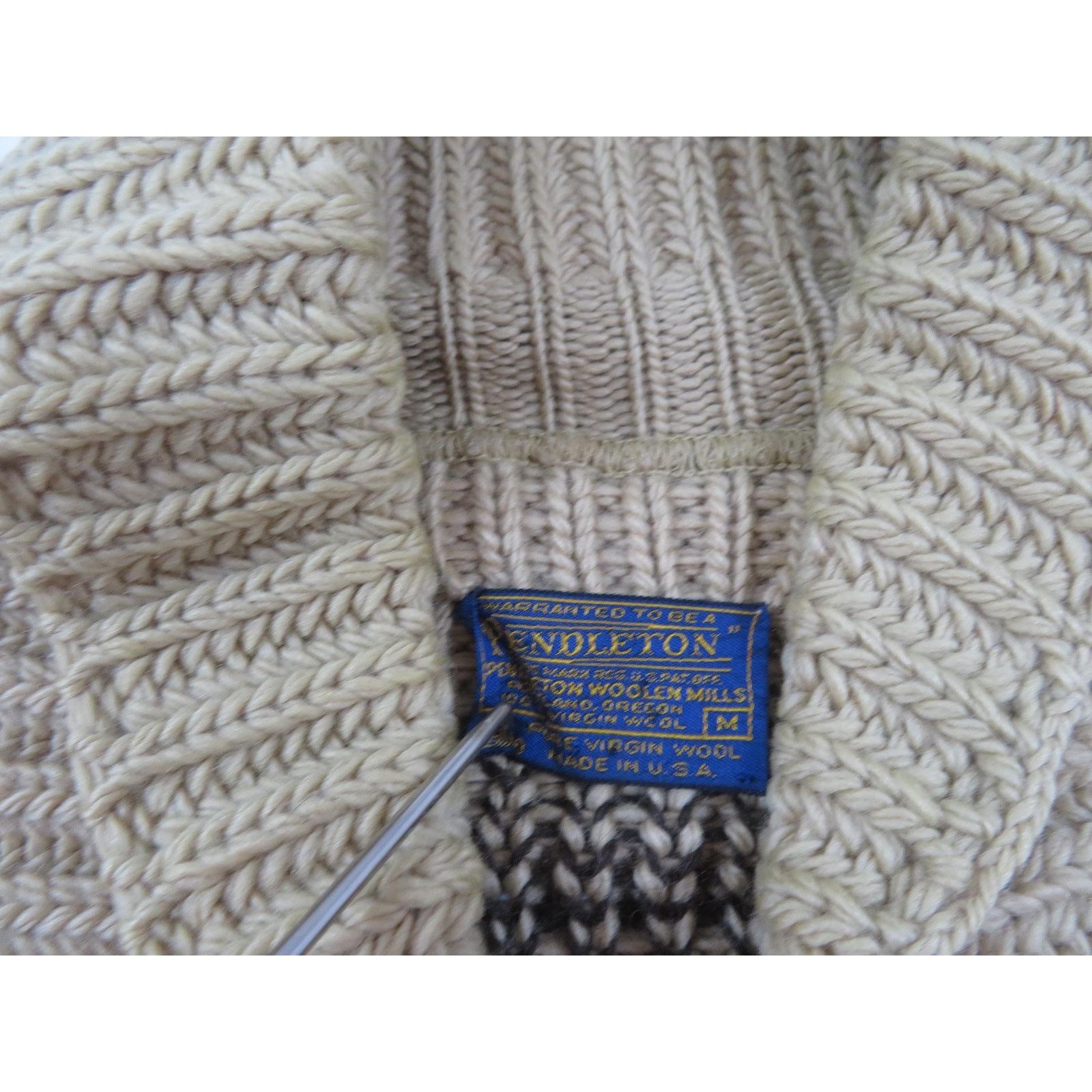 Pendleton Pendleton BIG LEBOWSKI Dude Sweater, Cowichan Beige M 1970s Size US M / EU 48-50 / 2 - 6 Thumbnail