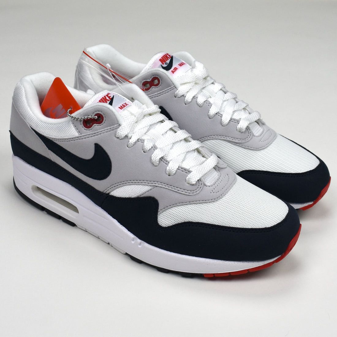 image of Nike Air Max 1 OG Anniversary Obsidian 2017 Shoes in White, Men's (Size 10)