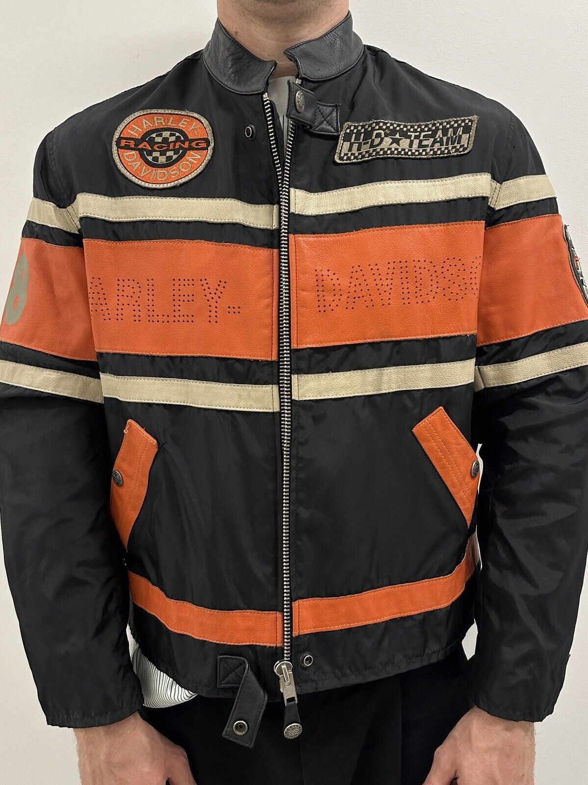 Harley Davidson Vintage Harley Davidson H-D Team 2000 Miles Leather Jacket Size US XL / EU 56 / 4 - 4 Thumbnail