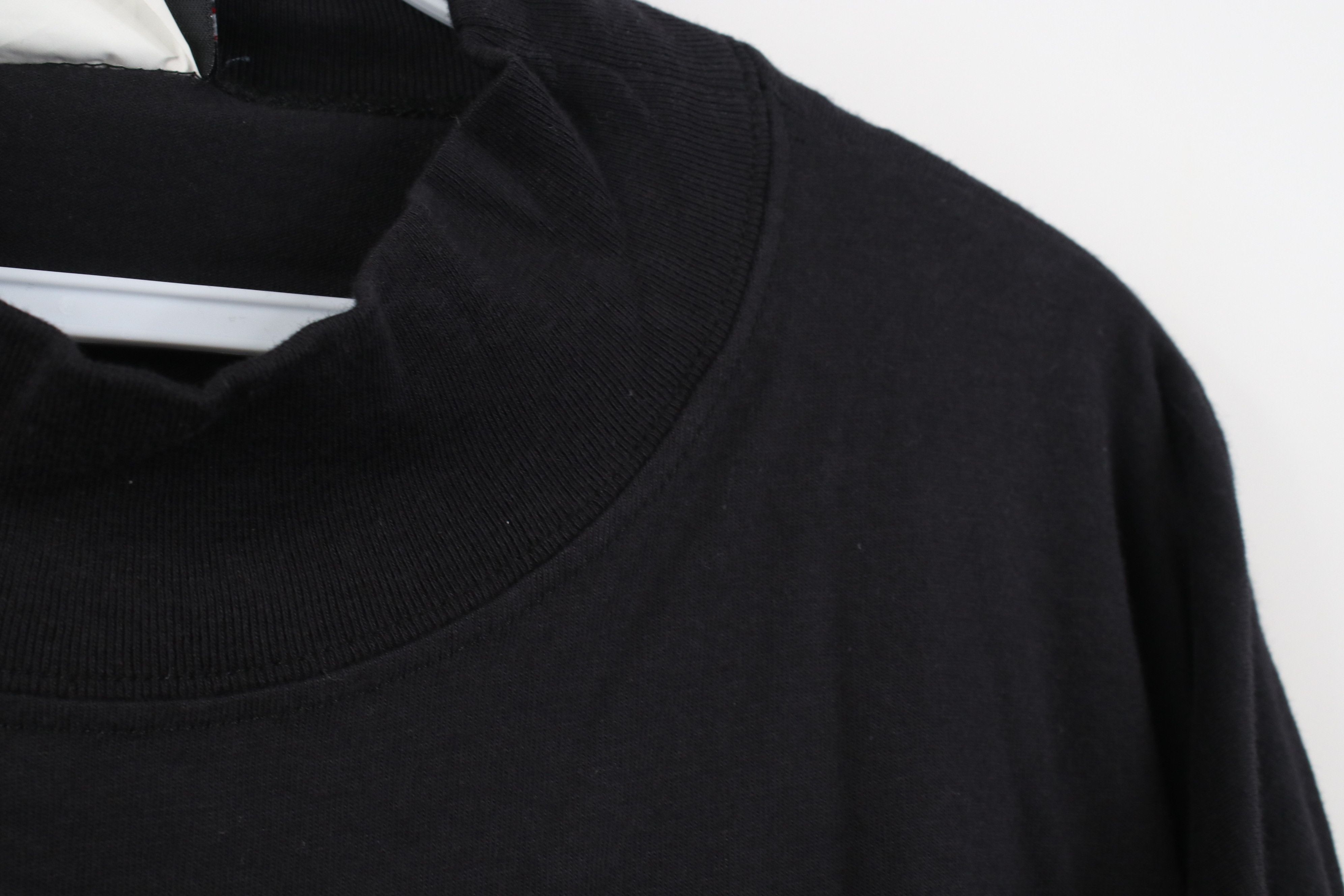 Vintage Vintage 90s Streetwear Mock Neck Long Sleeve T-Shirt Black Size US XL / EU 56 / 4 - 5 Thumbnail