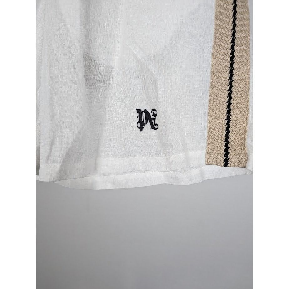 Palm Angels o1rshd1 PA Monogram Track Short in Off White/Black Size US 32 / EU 48 - 7 Thumbnail