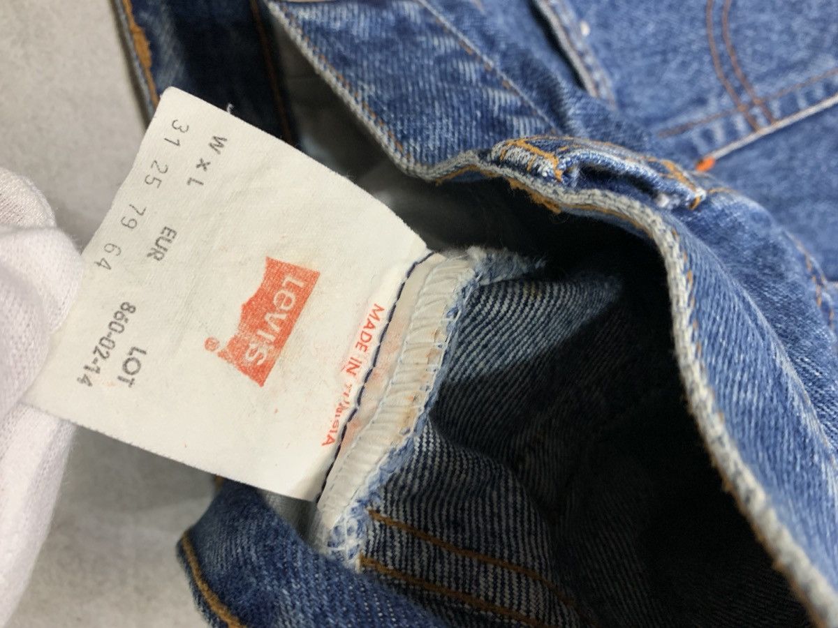 Levi's Vintage Clothing 90s Vintage Rare Levi Leather tag Orange tab denim mid skirt Size 28" / US 6 / IT 42 - 8 Thumbnail