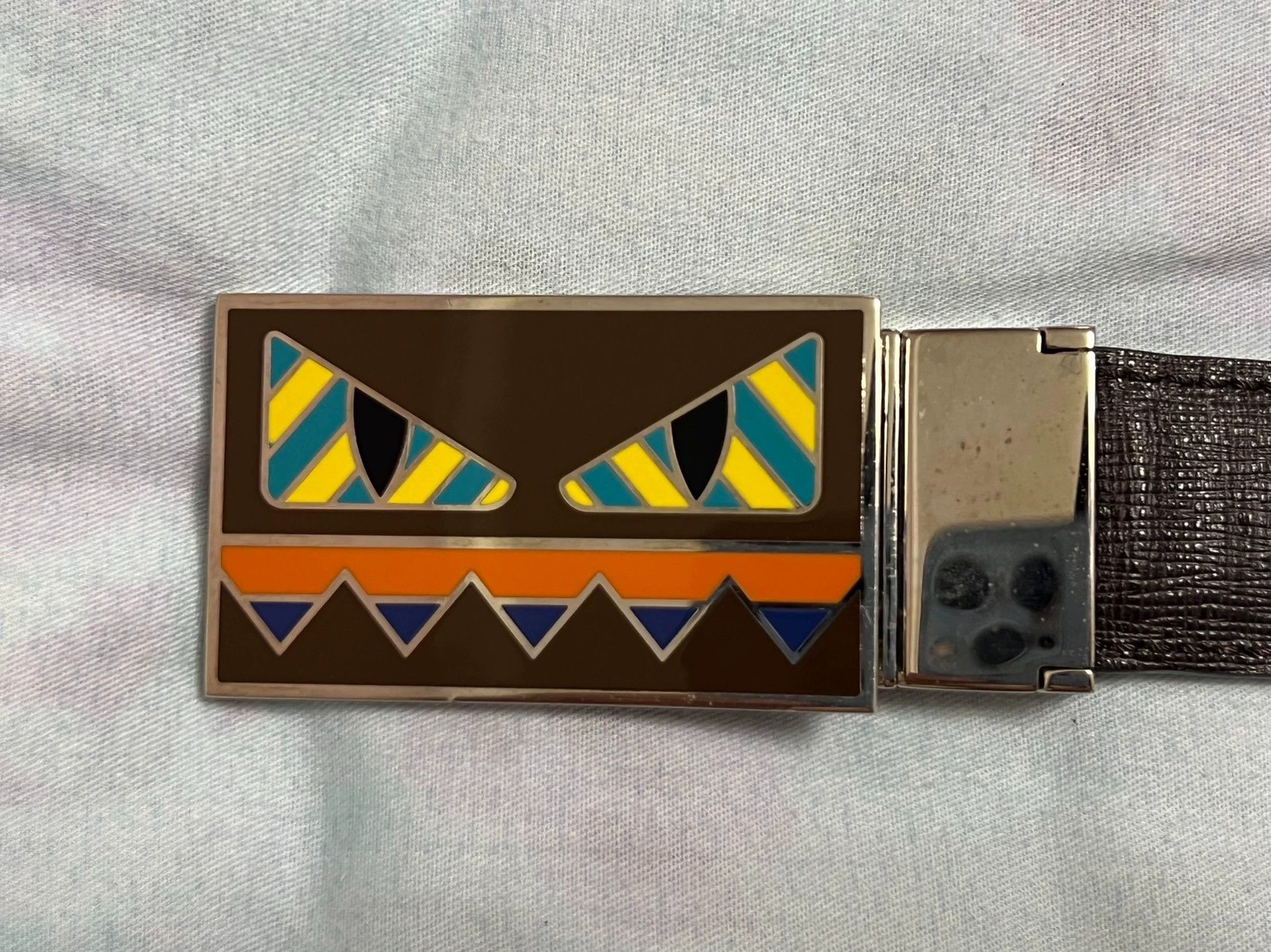 Fendi Fendi Double-Sided Belt Black & Yellow Size 95 Size ONE SIZE - 4 Thumbnail