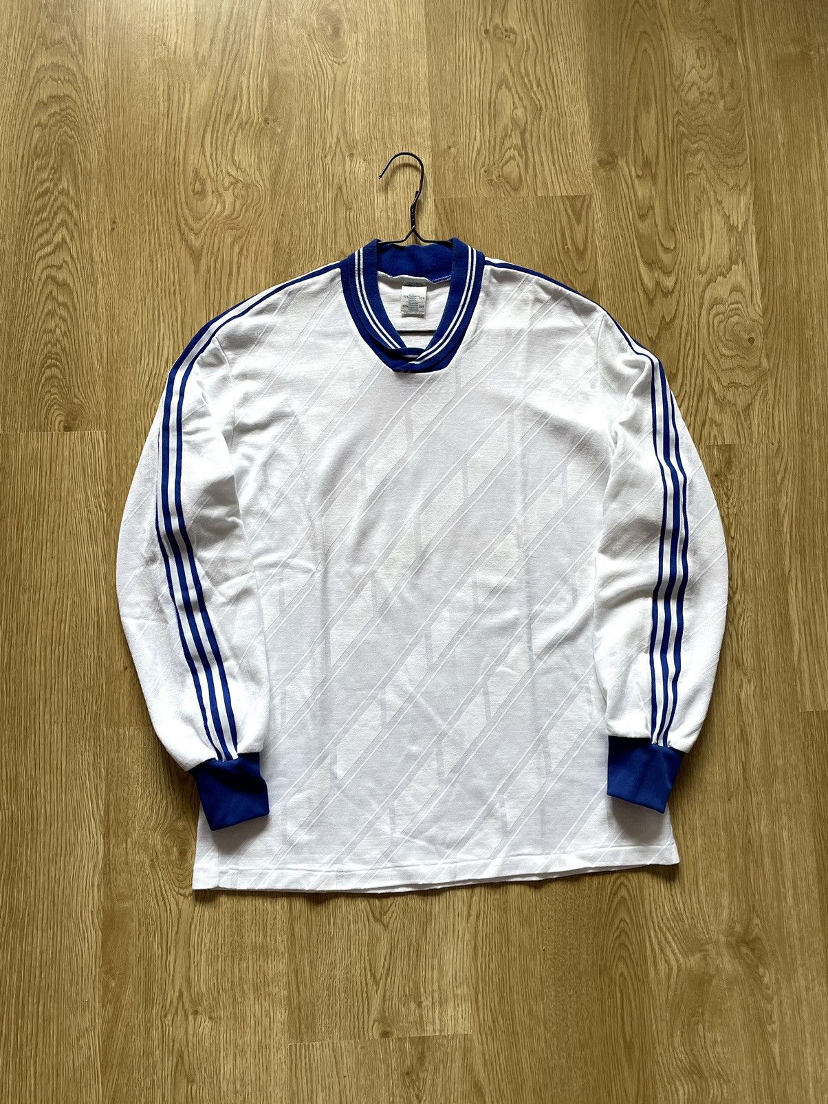 Adidas Vintage Adidas 80s Ventex Football LS Shirt Template Jersey