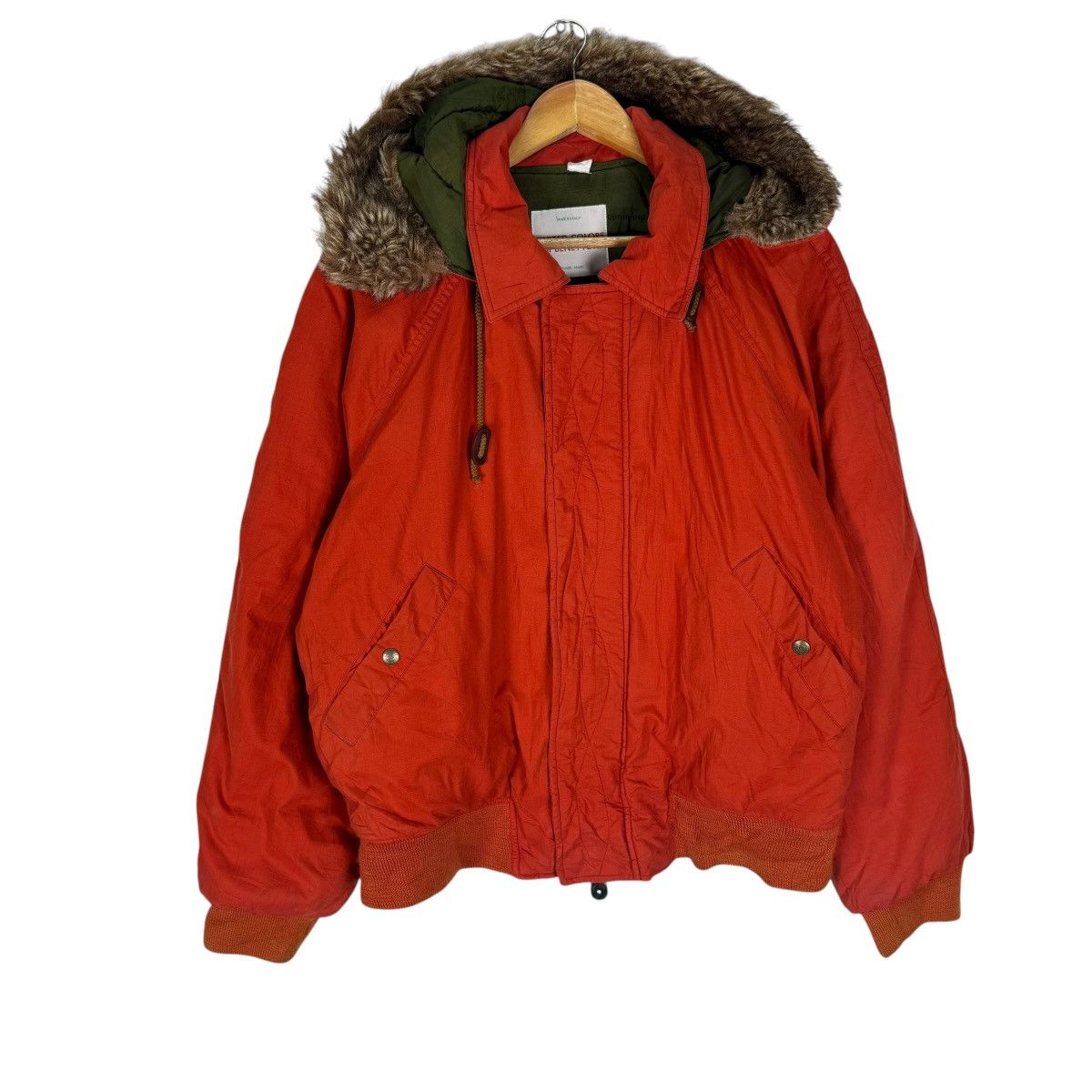 United Colors Of Benetton 🌟UNITED BENETTON FUR HOODIE BOMBER JACKET Size US M / EU 48-50 / 2 - 2 Thumbnail