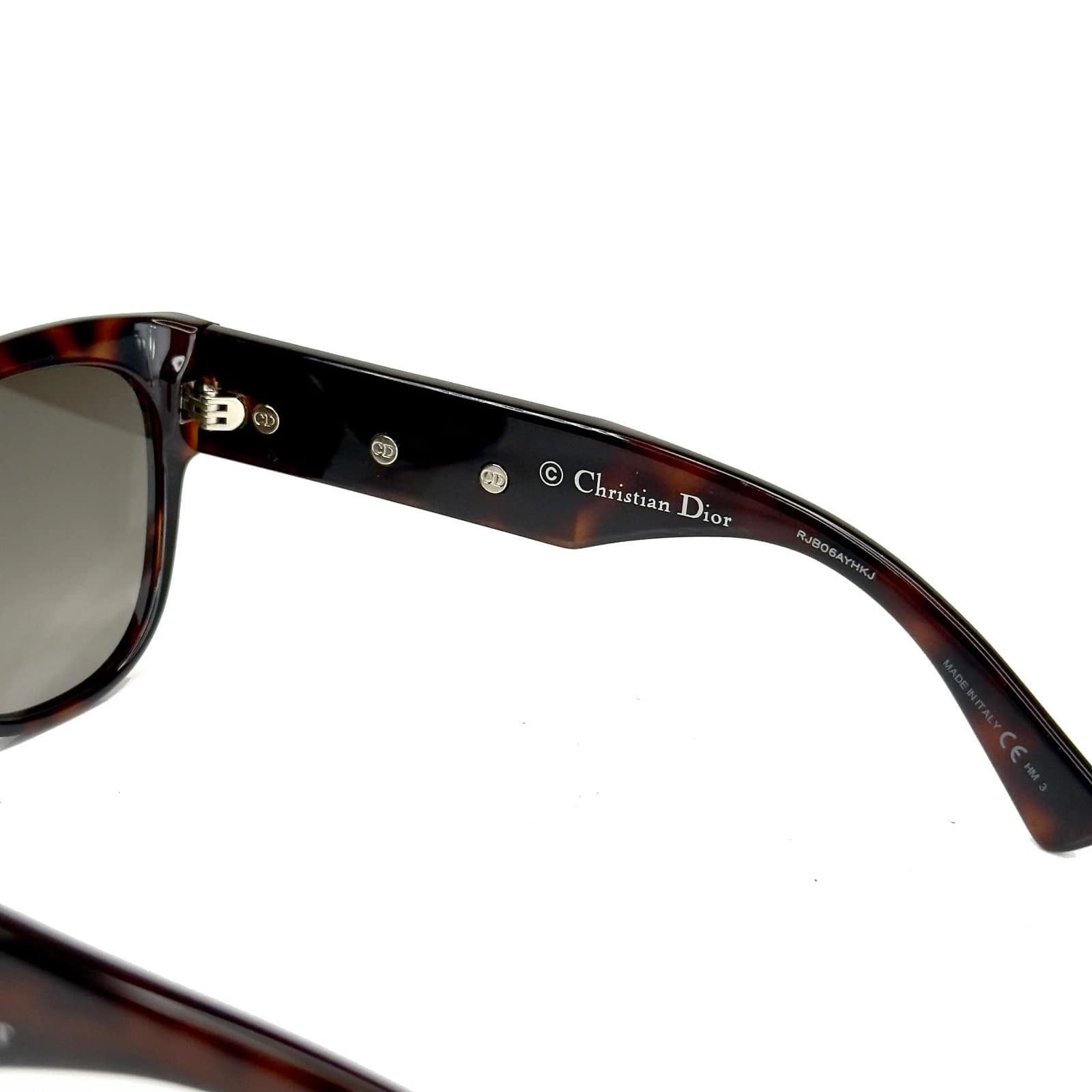 Christian Dior Monsieur CHRISTIAN DIOR MERCURIAL Brown Havana Crystal Sunglasses Size ONE SIZE - 4 Thumbnail
