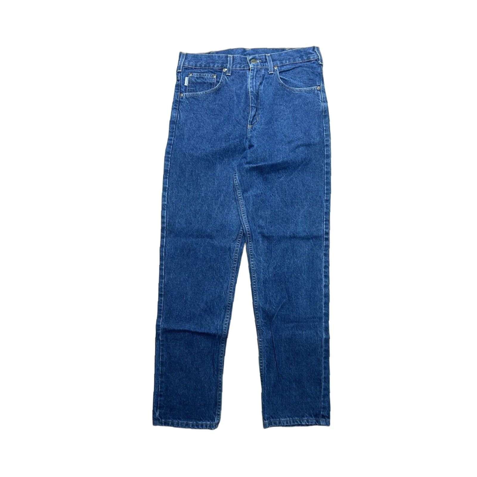 Carhartt VINTAGE Carhartt Jeans Denim Relaxed 33x33 Men Blue Jeans B17 DST Dark Workwear 33 Mens Size US 33 - 1 Thumbnail