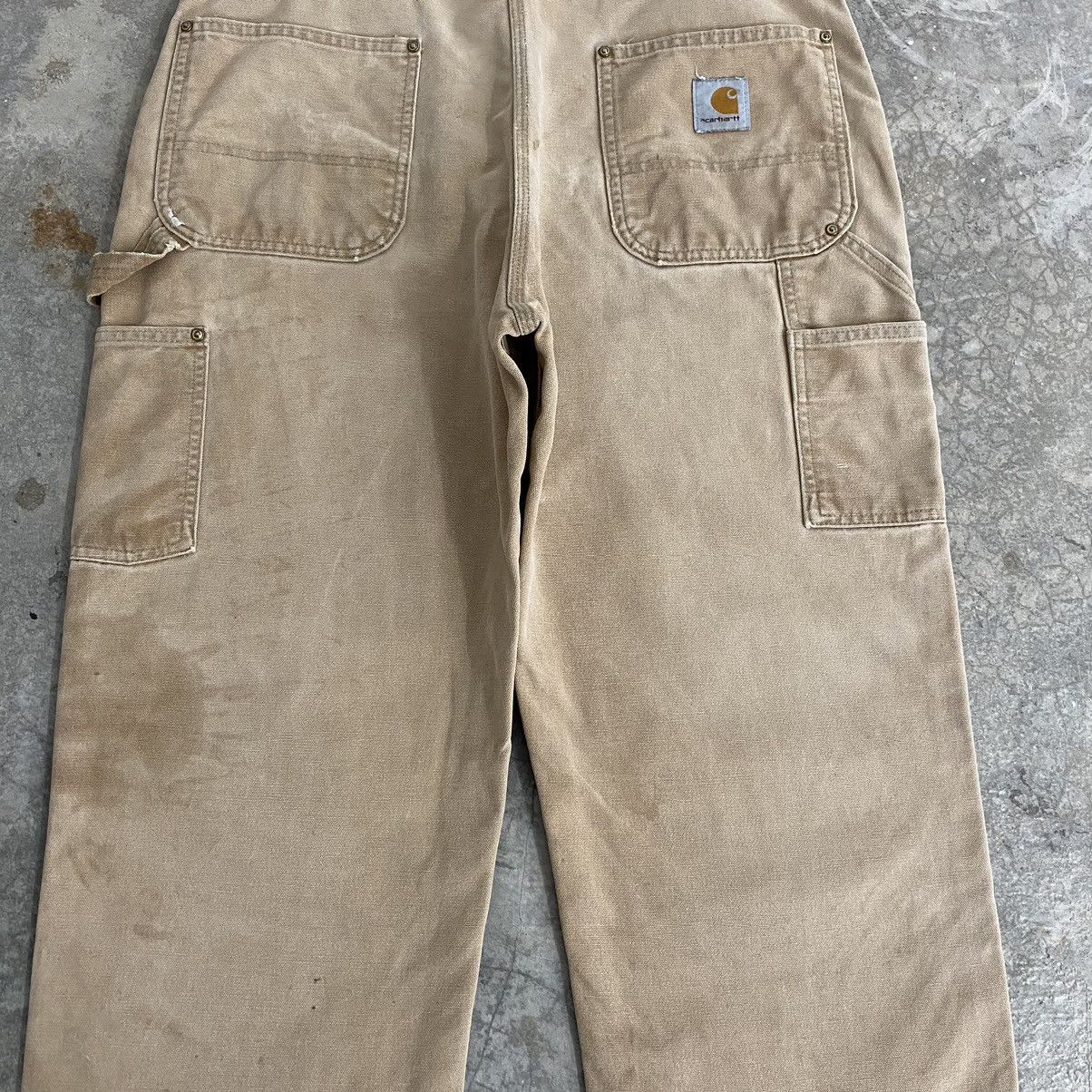 Carhartt Vintage Carhartt Double Knee Faded Tan Carpenter Pants Size US 35 - 19 Thumbnail